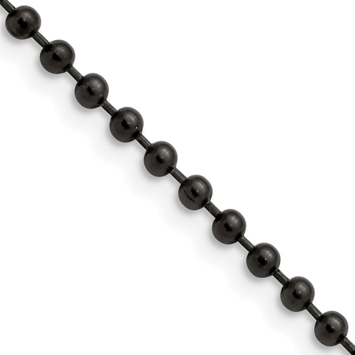 Chisel Stainless Steel Black Finish Finish 3mm Ball Chain