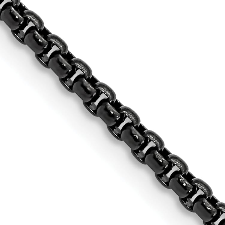 Chisel Stainless Steel Black Finish Finish Box Chain