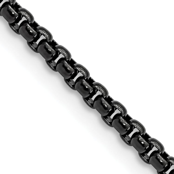 Chisel Stainless Steel Black Finish Finish Box Chain
