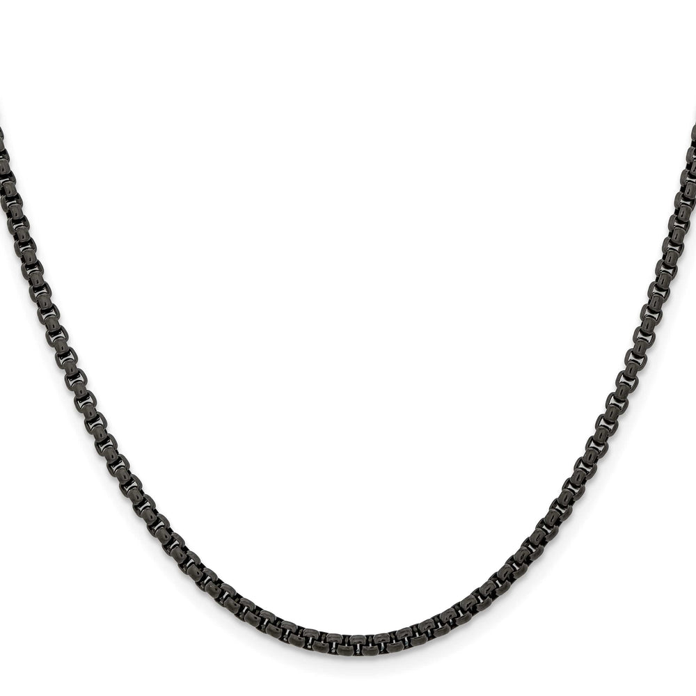 Chisel Stainless Steel Black Finish Finish Box Chain