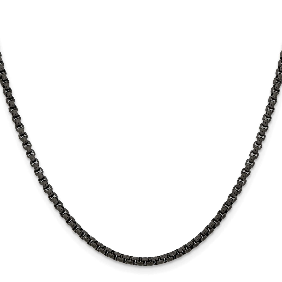 Chisel Stainless Steel Black Finish Finish Box Chain