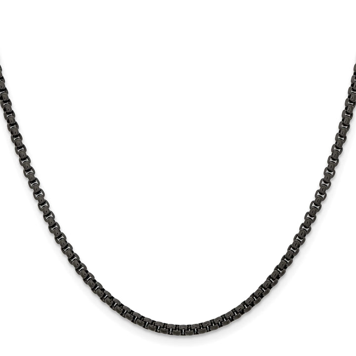 Chisel Stainless Steel Black Finish Finish Box Chain
