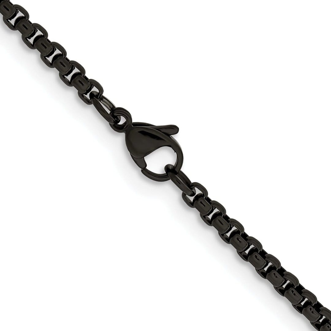 Chisel Stainless Steel Black Finish Finish Box Chain