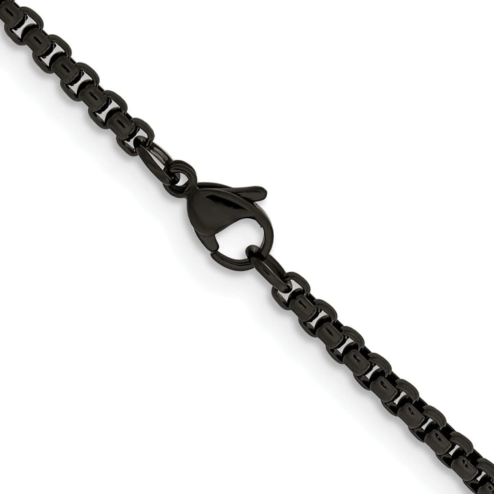 Chisel Stainless Steel Black Finish Finish Box Chain