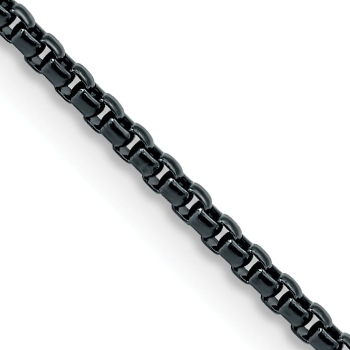 Chisel Stainless Steel Blue and Grey IP Finish 2.5mm Box Chain