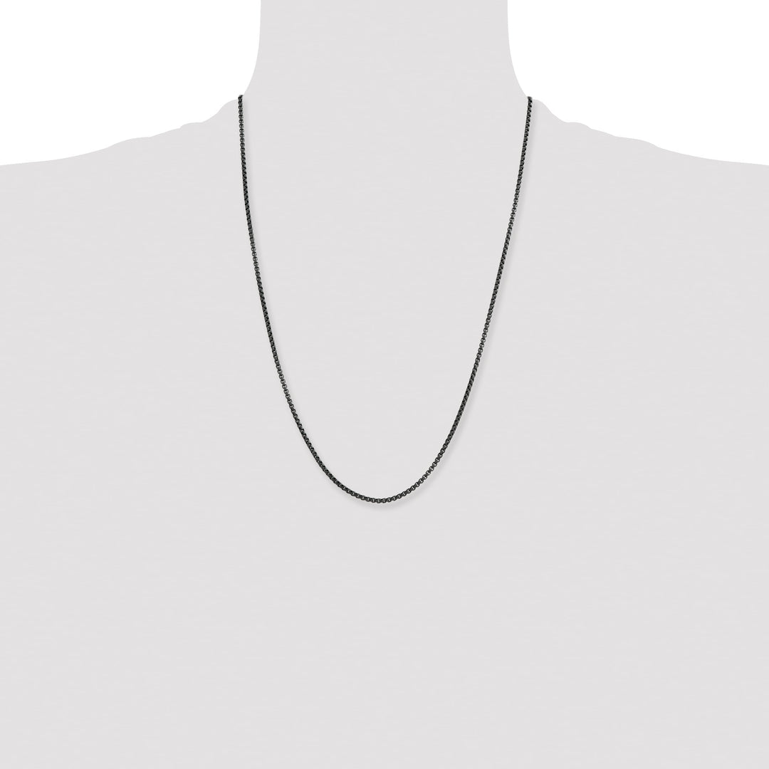 Chisel Stainless Steel Blue and Grey IP Finish 2.5mm Box Chain