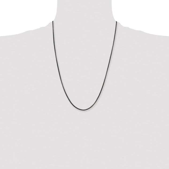 Chisel Stainless Steel Blue and Grey IP Finish 2.5mm Box Chain