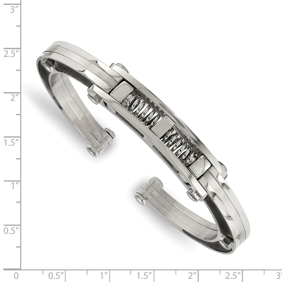 Chisel Stainless Steel Brushed and Black Carbon Fiber Inlay Hinged