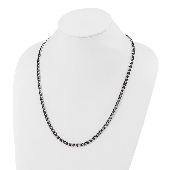 Chisel Stainless Steel Brushed and Black Finish Finish Curb Chain