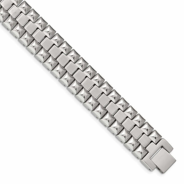 Chisel Stainless Steel Brushed and Polished 8.25" Heavy Link Bracelet