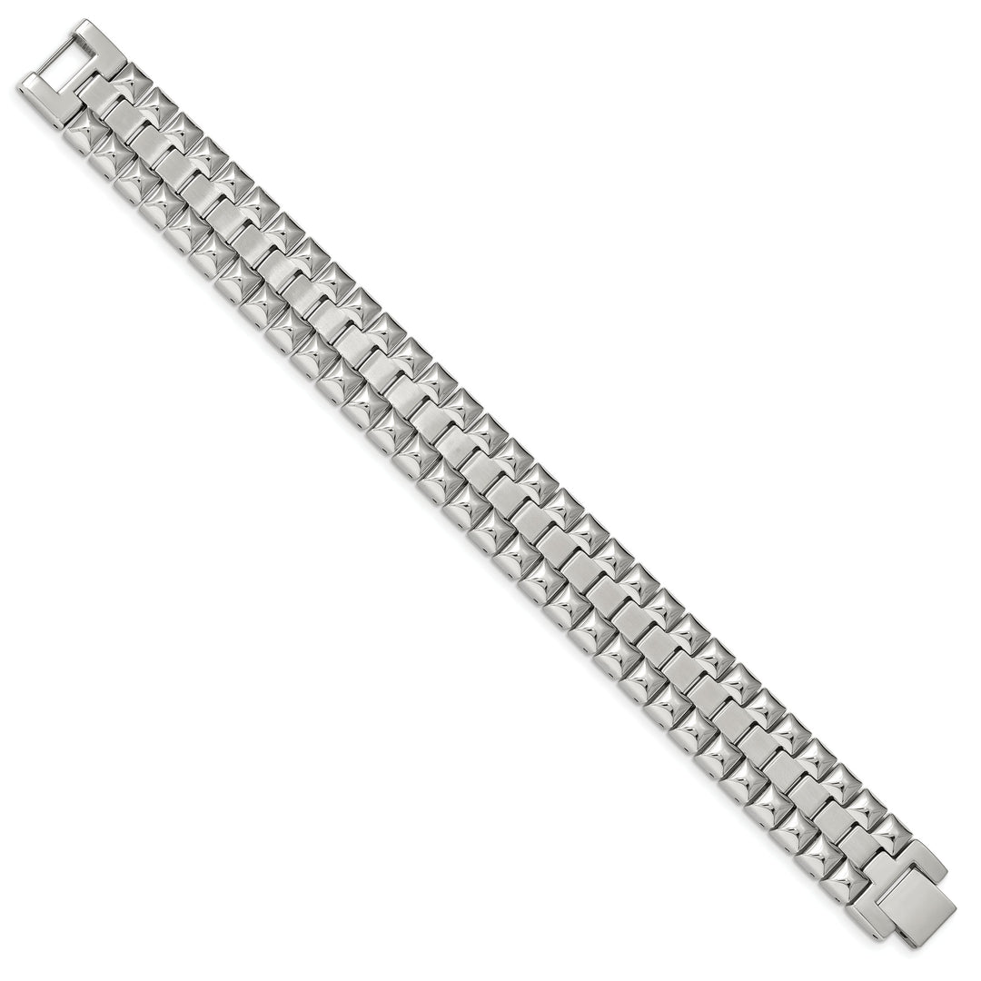 Chisel Stainless Steel Brushed and Polished 8.25" Heavy Link Bracelet