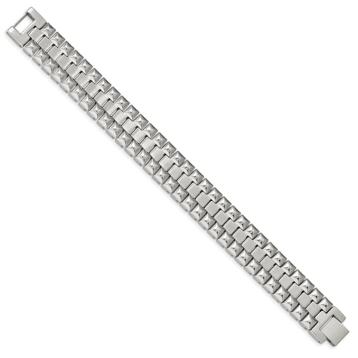 Chisel Stainless Steel Brushed and Polished 8.25" Heavy Link Bracelet