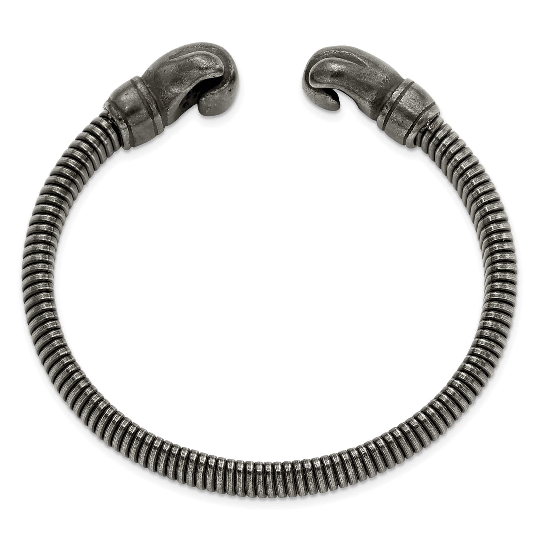 Chisel Stainless Steel Brushed Gun Metal IP-plated Boxing Gloves Cuff