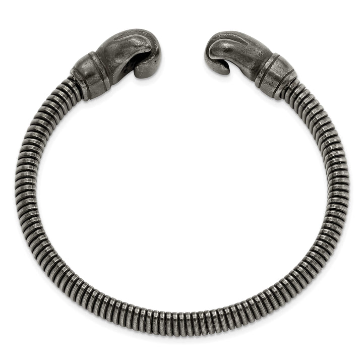 Chisel Stainless Steel Brushed Gun Metal IP-plated Boxing Gloves Cuff