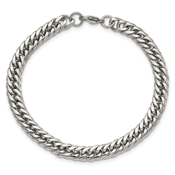 Chisel Stainless Steel Double Curb Bracelet Bracelet 9 Inch
