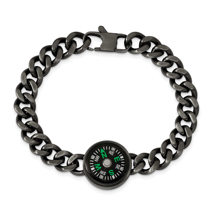 Chisel Stainless Steel Gun Metal IP-plated with Functional Bracelet