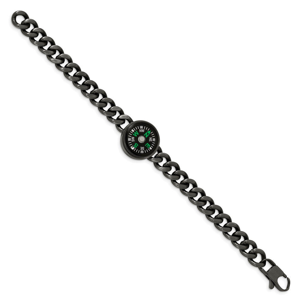 Chisel Stainless Steel Gun Metal IP-plated with Functional Bracelet