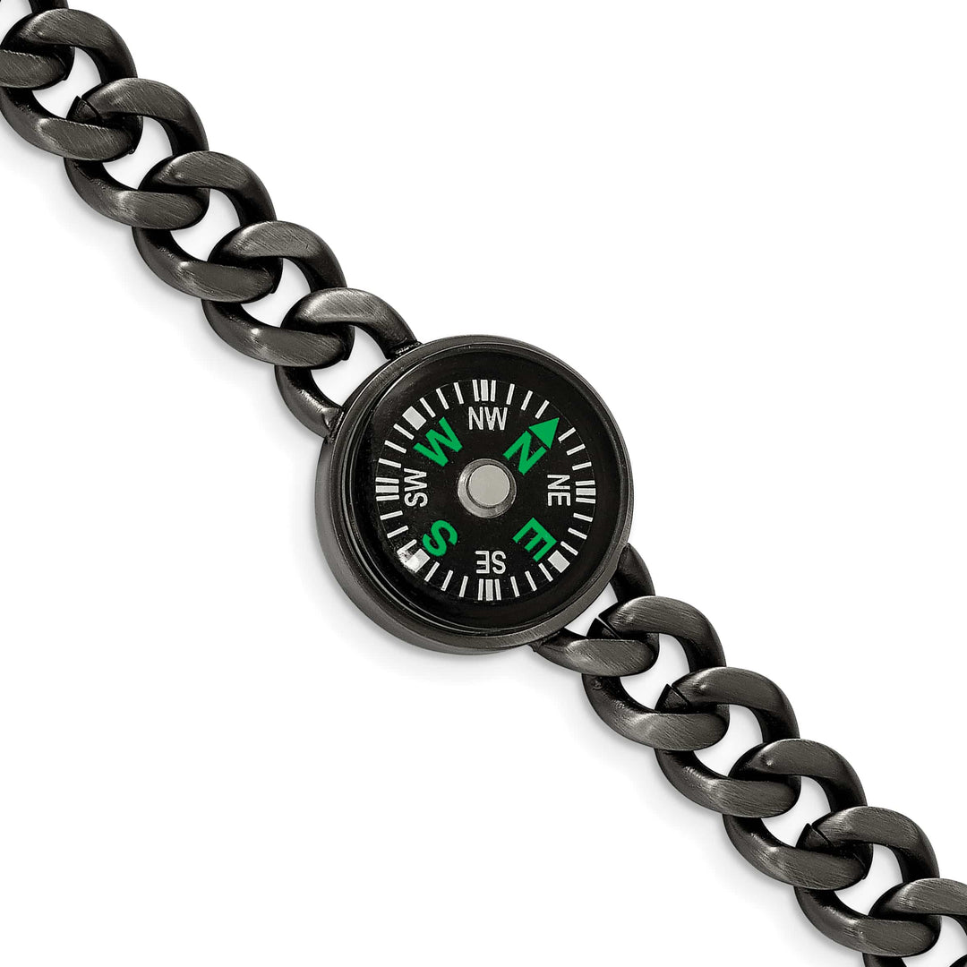 Chisel Stainless Steel Gun Metal IP-plated with Functional Bracelet