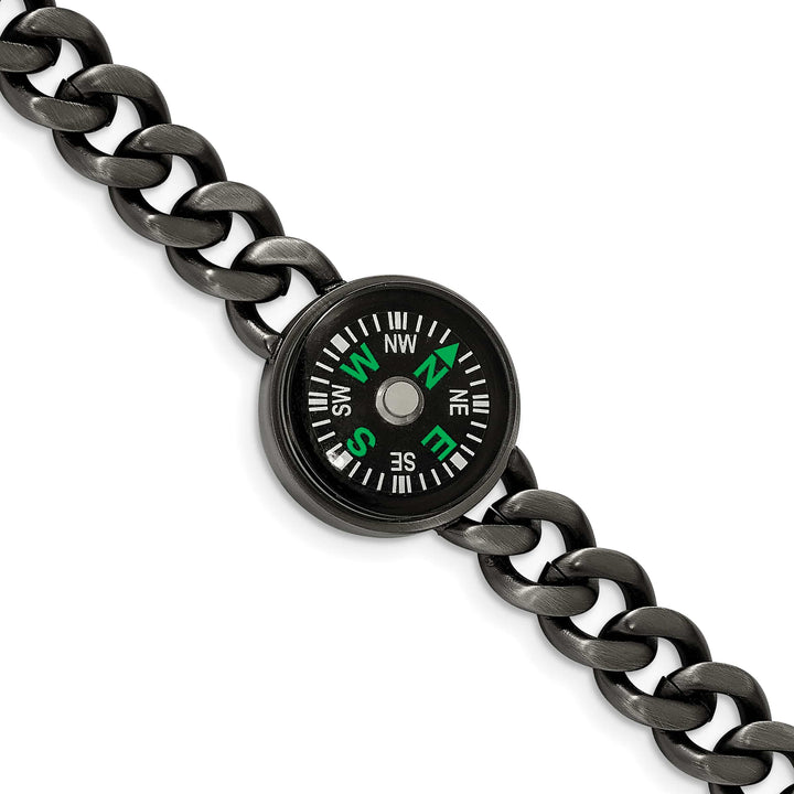Chisel Stainless Steel Gun Metal IP-plated with Functional Bracelet