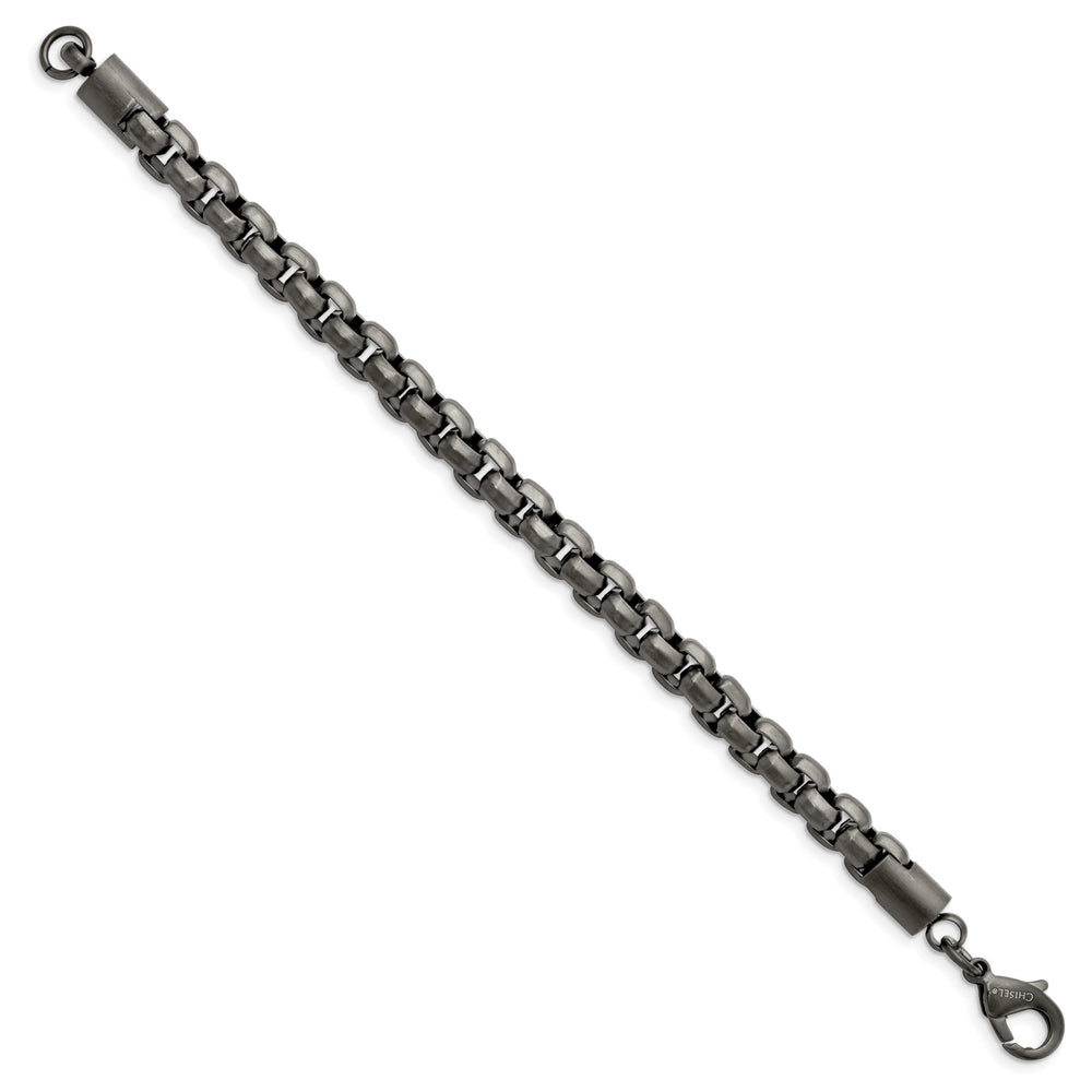 Chisel Stainless Steel Gun MetalIP Finish Box Bracelet Bracelet