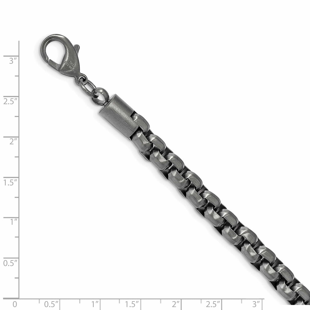 Chisel Stainless Steel Gun MetalIP Finish Box Bracelet Bracelet