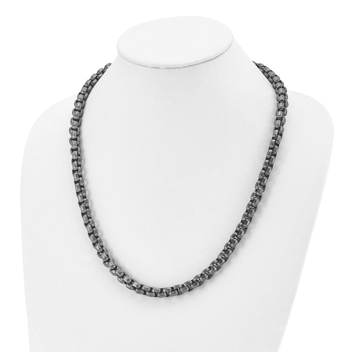 Chisel Stainless Steel Gun MetalIP Finish Box Chain 24 Inch
