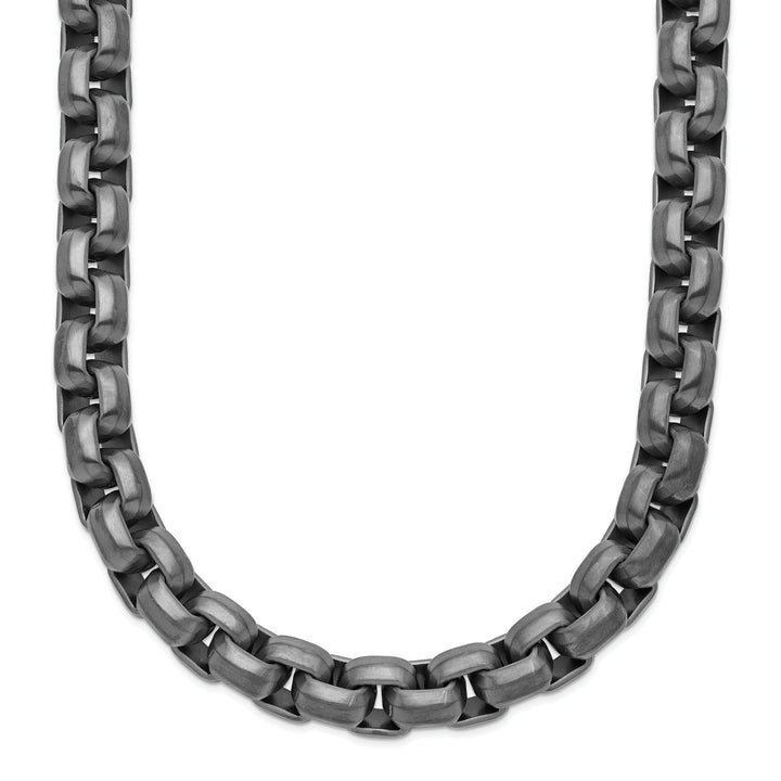Chisel Stainless Steel Gun MetalIP Finish Box Chain 24 Inch