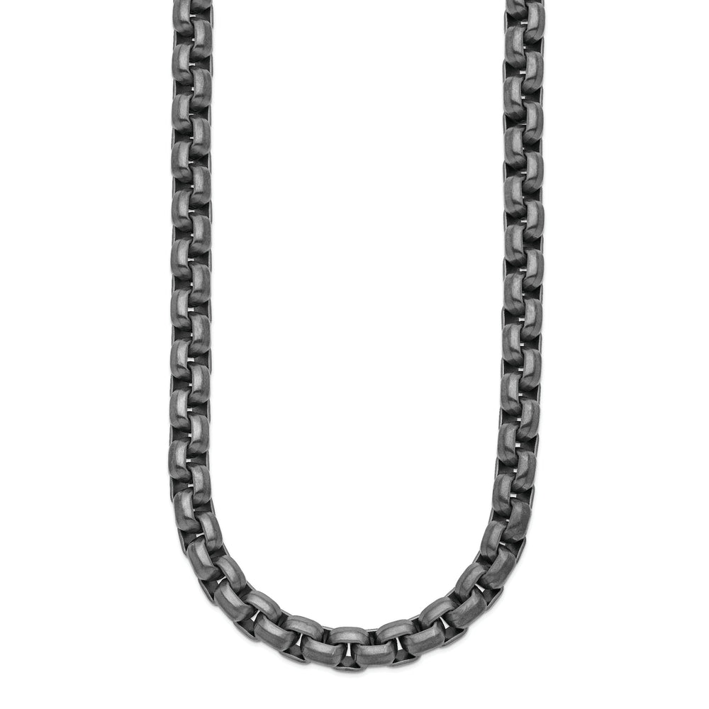 Chisel Stainless Steel Gun MetalIP Finish Box Chain 24 Inch