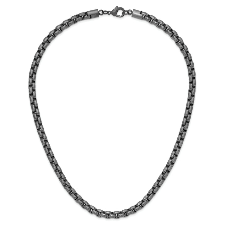 Chisel Stainless Steel Gun MetalIP Finish Box Chain 24 Inch