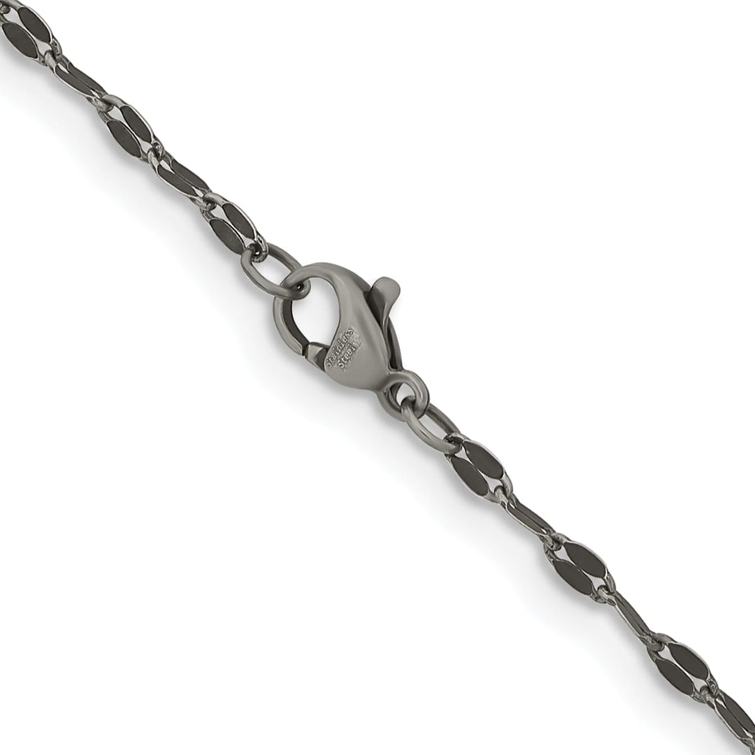 Chisel Stainless Steel Oxidized 2.5mm Alternate Anchor Link Chain