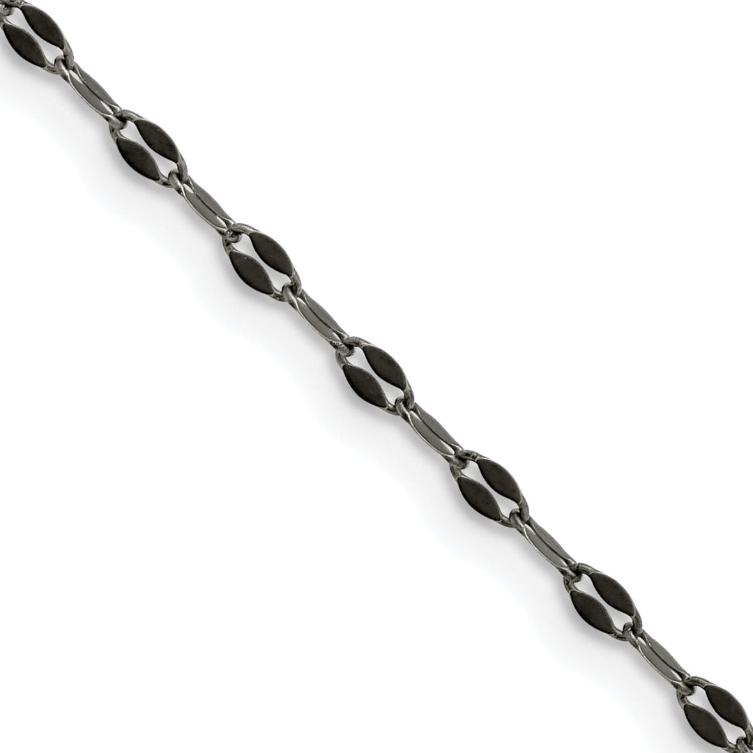 Chisel Stainless Steel Oxidized 2.5mm Alternate Anchor Link Chain