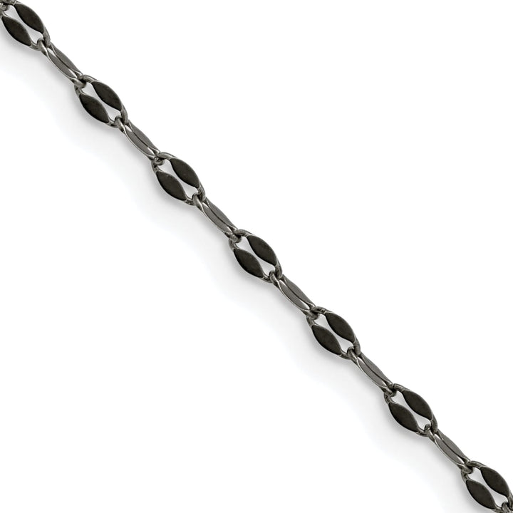 Chisel Stainless Steel Oxidized 2.5mm Alternate Anchor Link Chain