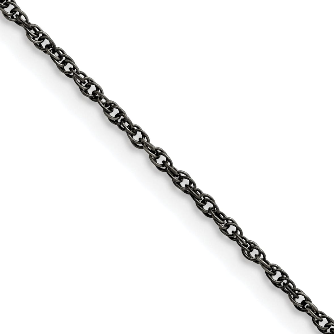 Chisel Stainless Steel Oxidized 2mm Fancy Link Chain