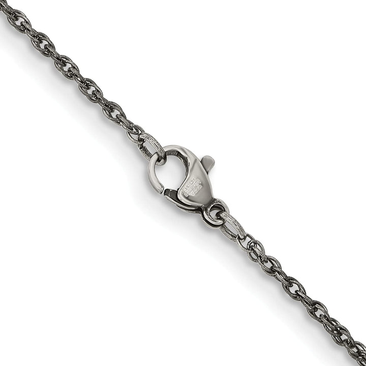 Chisel Stainless Steel Oxidized 2mm Fancy Link Chain