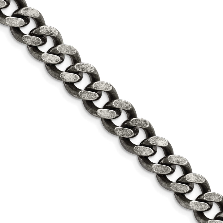 Chisel Stainless Steel Oxidized 9.25mm Curb Chain
