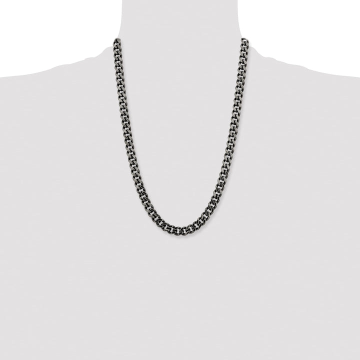 Chisel Stainless Steel Oxidized 9.25mm Curb Chain