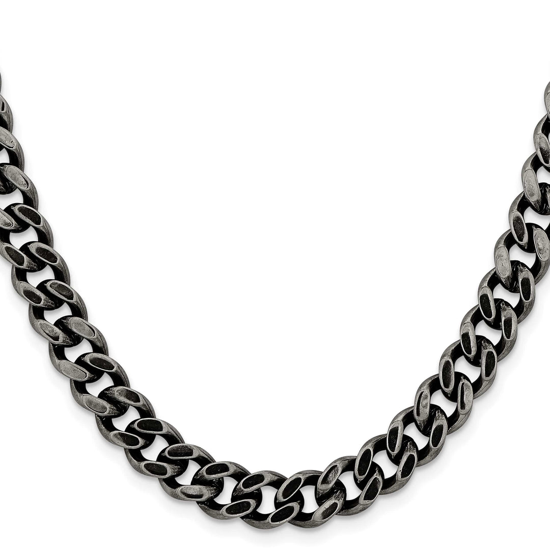 Chisel Stainless Steel Oxidized 9.25mm Curb Chain