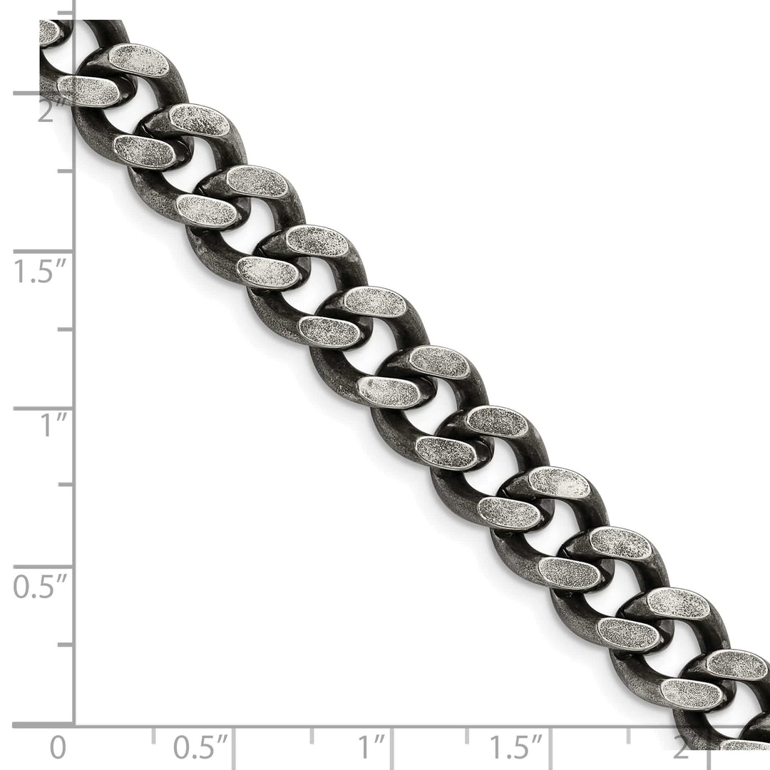 Chisel Stainless Steel Oxidized 9.25mm Curb Chain