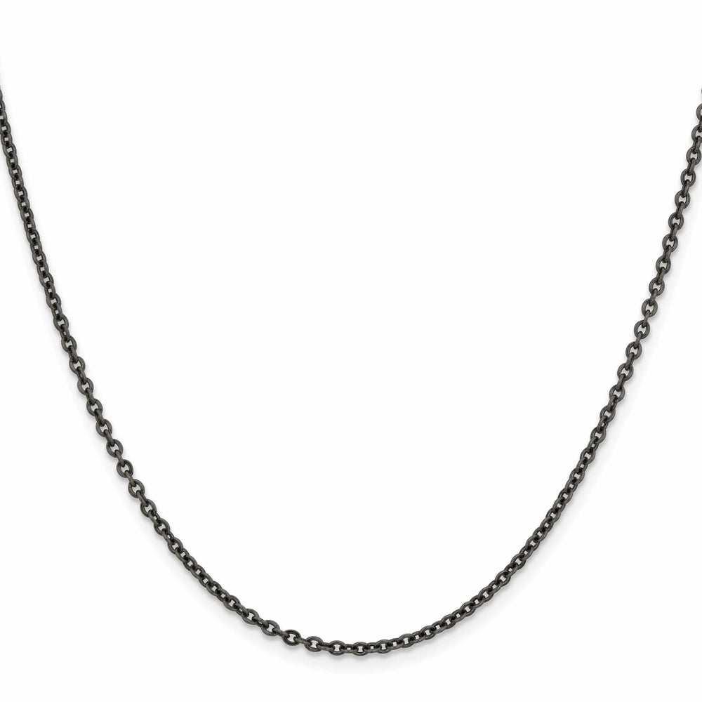 Chisel Stainless Steel Oxidized Cable Chain