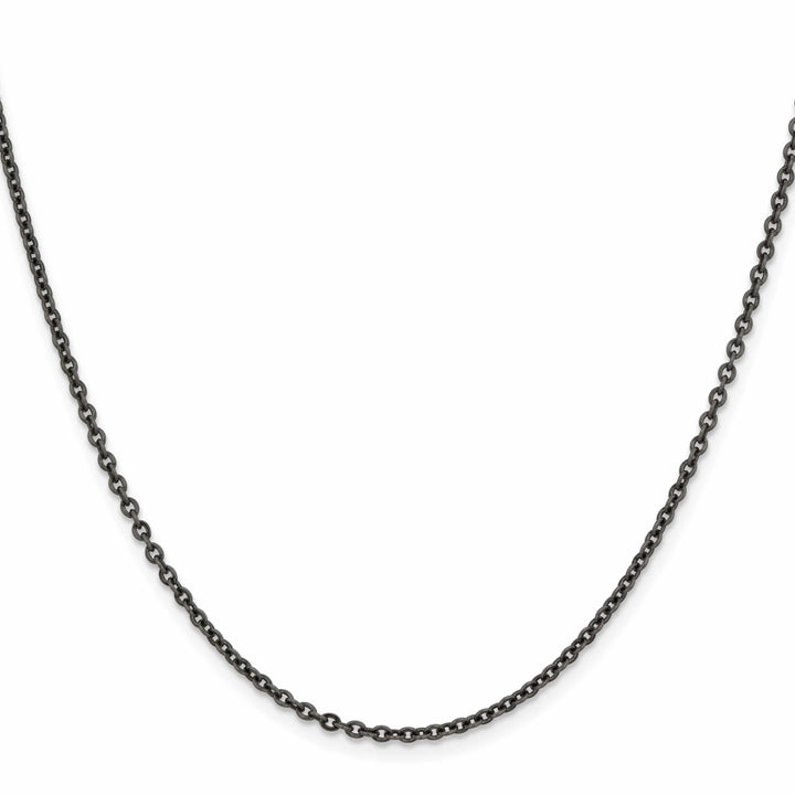 Chisel Stainless Steel Oxidized Cable Chain
