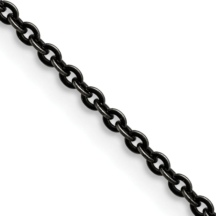 Chisel Stainless Steel Oxidized Cable Chain