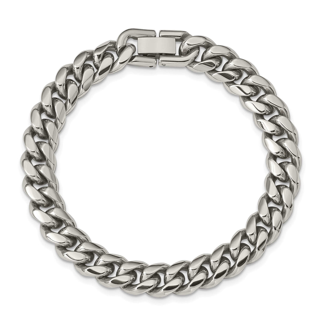 Chisel Stainless Steel Polished 8.25 inch Curb Bracelet