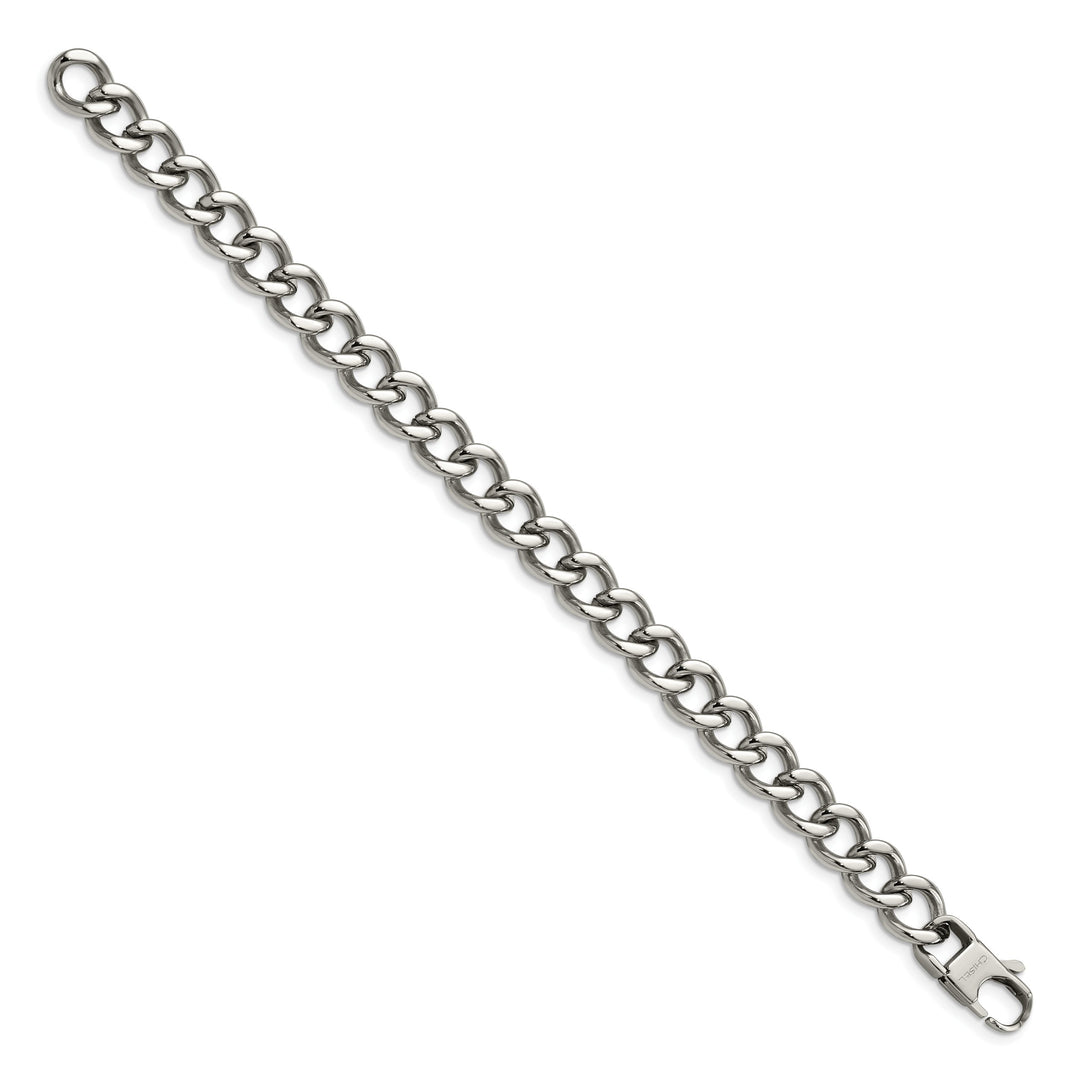 Chisel Stainless Steel Polished 8.5 inch Curb Bracelet