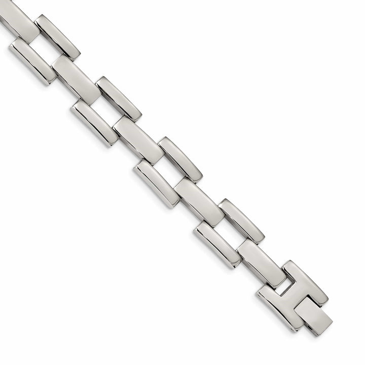 Chisel Stainless Steel Polished 8.5 inch Open Square Link Bracelet
