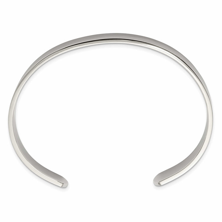 Chisel Stainless Steel Polished 9mm Cuff Bangle - 22.87g