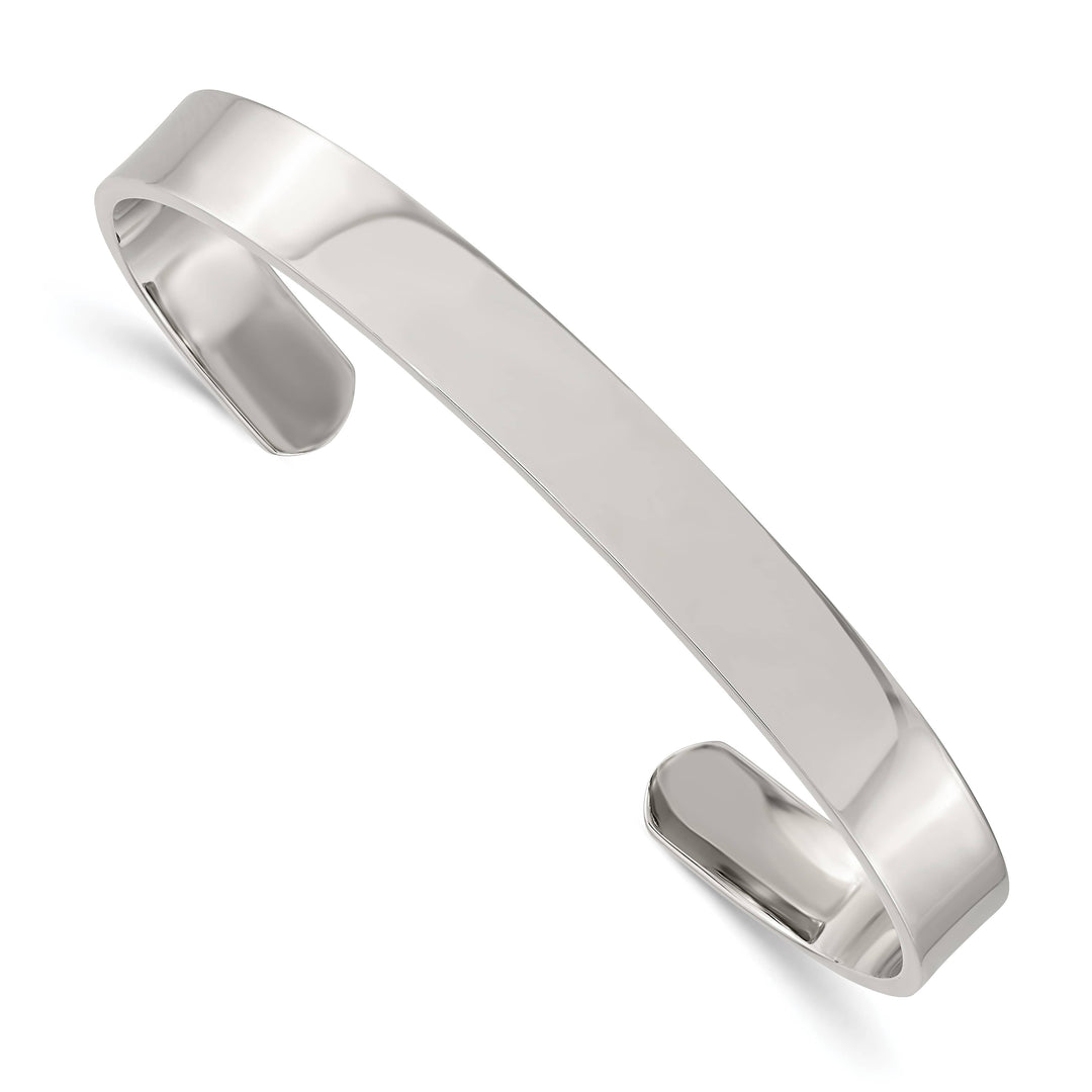 Chisel Stainless Steel Polished 9mm Cuff Bangle - 22.87g
