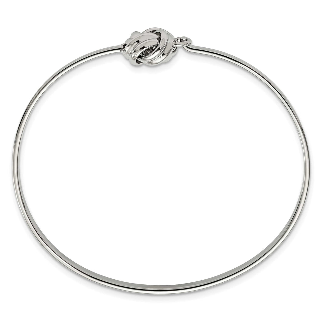 Chisel Stainless Steel Polished Love Knot Bangle