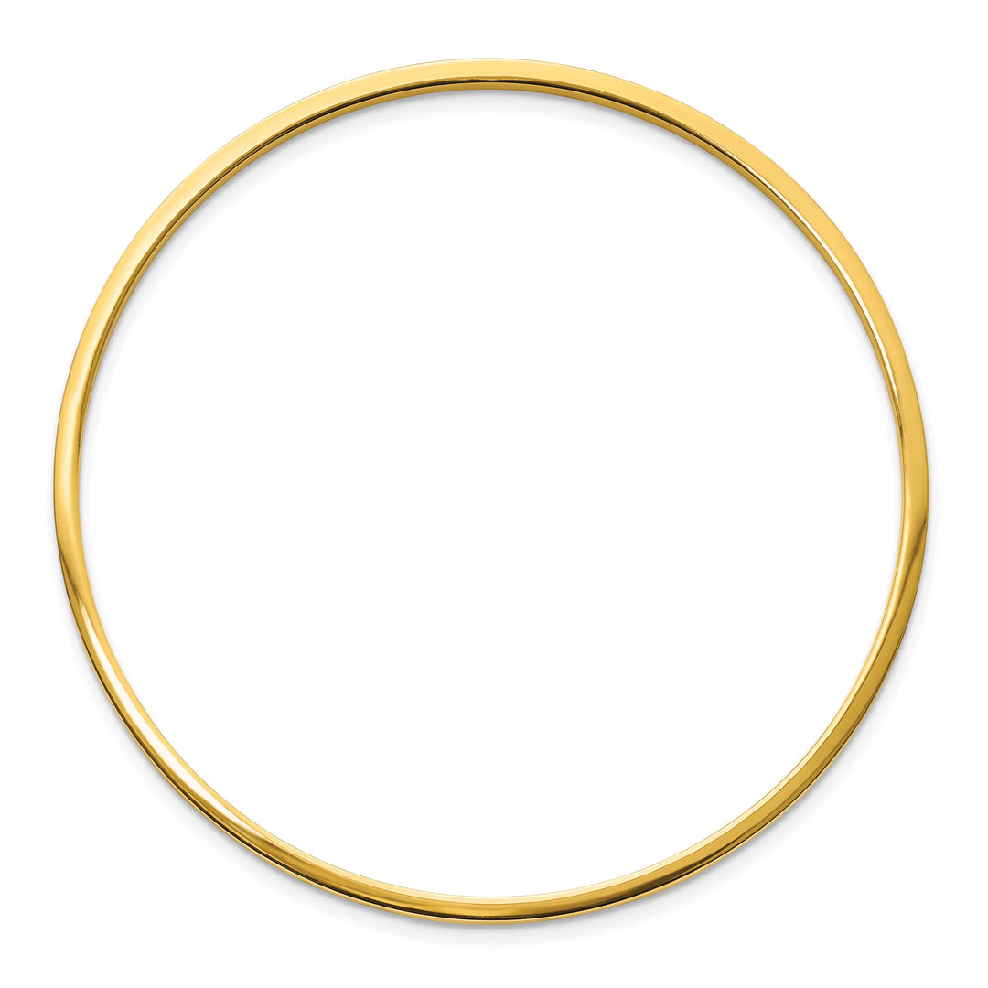 Chisel Stainless Steel Polished Yellow IP-plated 2mm Bangle