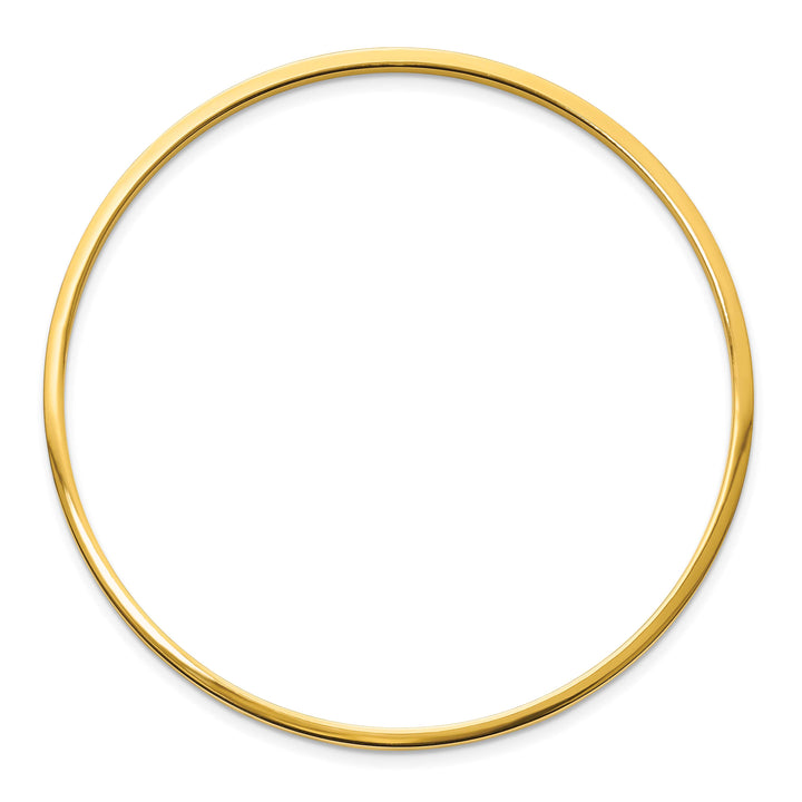 Chisel Stainless Steel Polished Yellow IP-plated 2mm Bangle