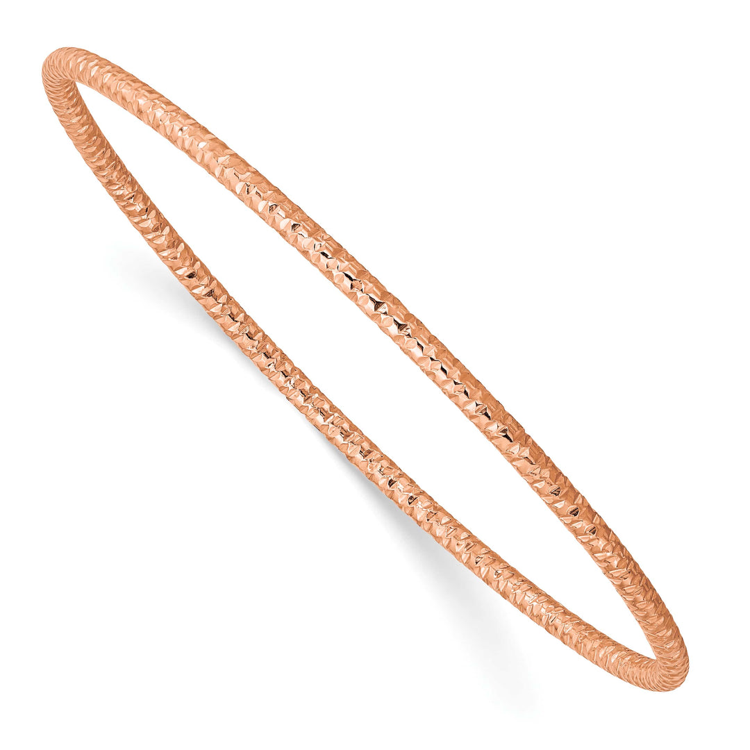 Chisel Stainless Steel Rose IP-plated 2mm Slip on Bangle